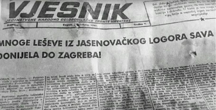 Фалсификовна насловница Вјесника