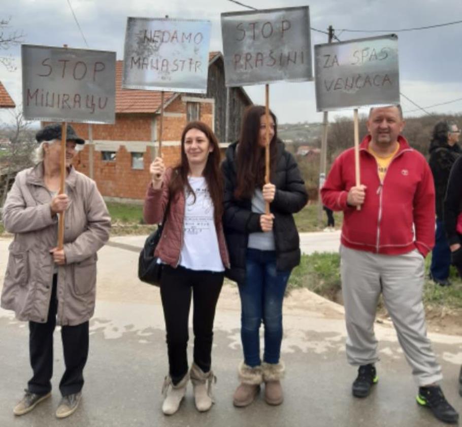 Са блокаде пута у близини лежишта „Виногради“ 20. априла