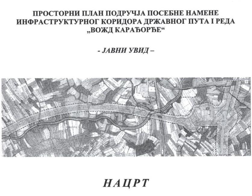 Заглавље Нацрта просторног плана