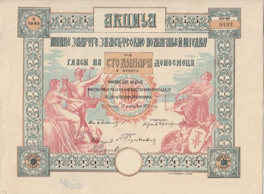 Акција Нишке задруге из 1921. године