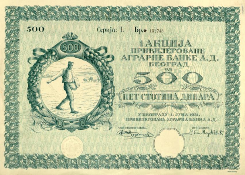 Акција Привилеговане аграрне банке од 1. јуна 1931. године